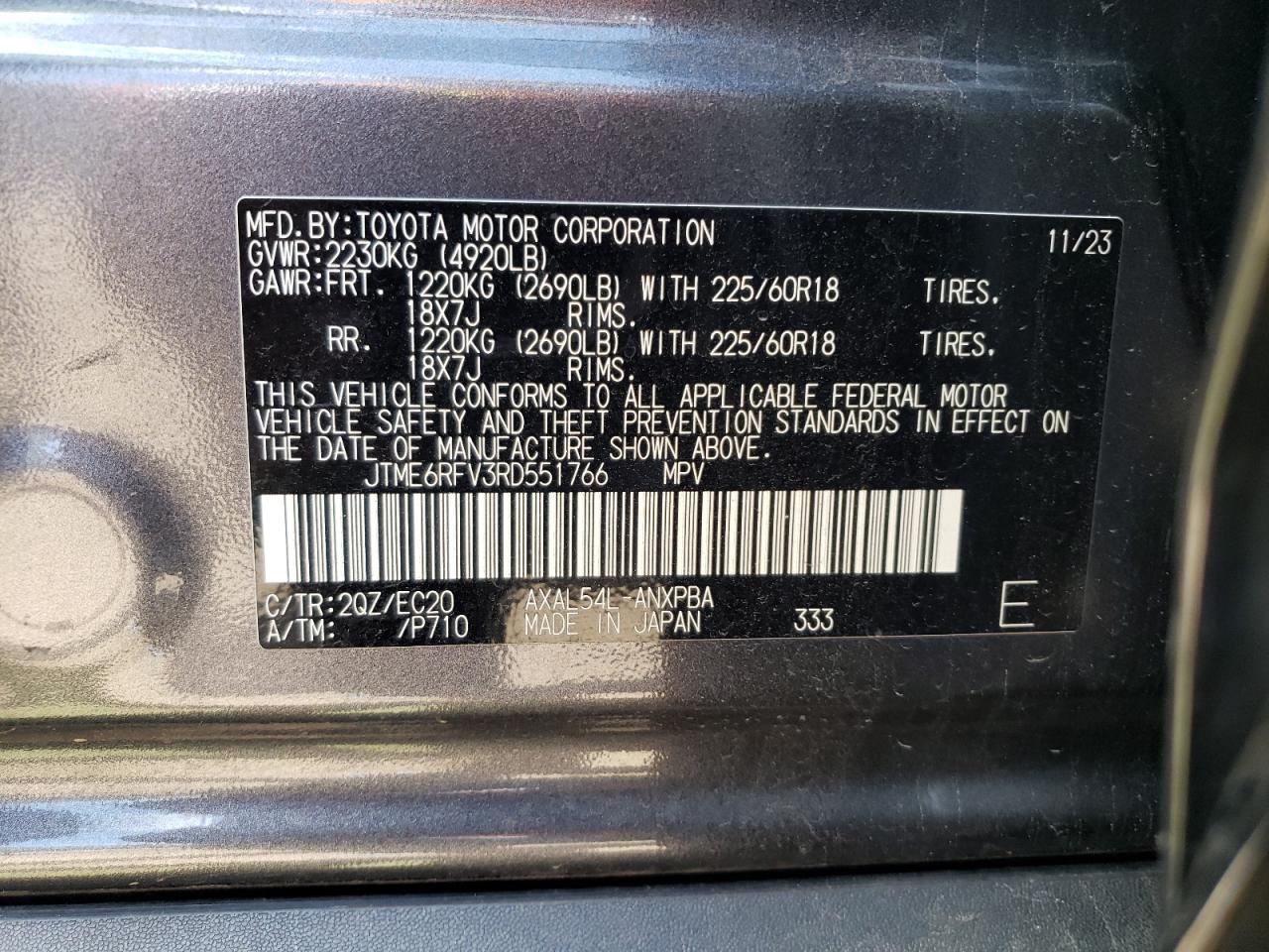 JTME6RFV3RD551766 2024 TOYOTA RAV 4 - Image 14