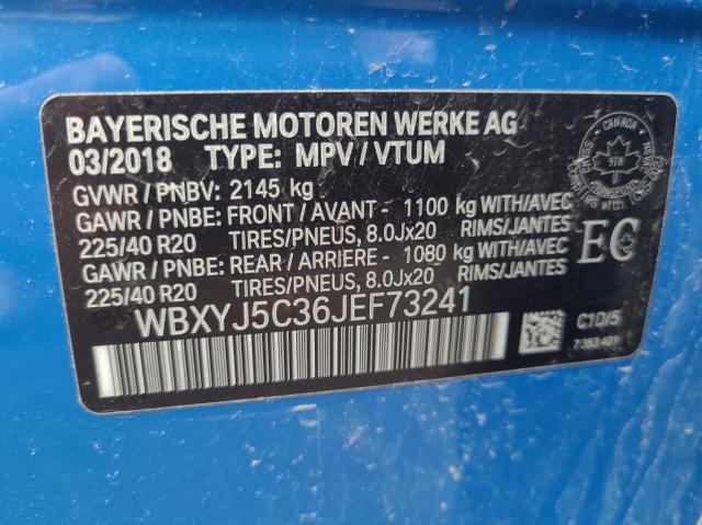 2018 BMW X2 xDrive28I vin: WBXYJ5C36JEF73241