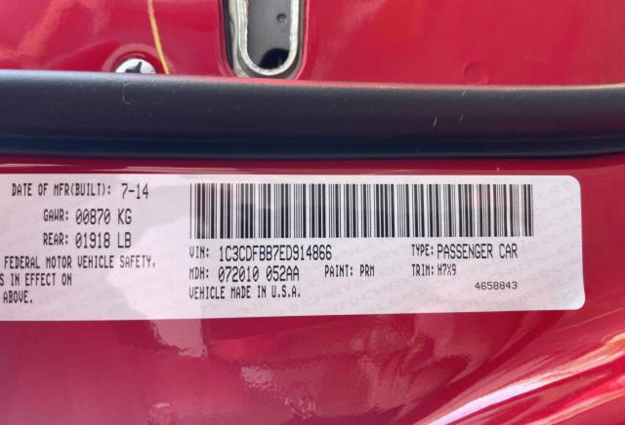 2014 Dodge Dart Sxt VIN: 1C3CDFBB7ED914866 Lot: 68945744