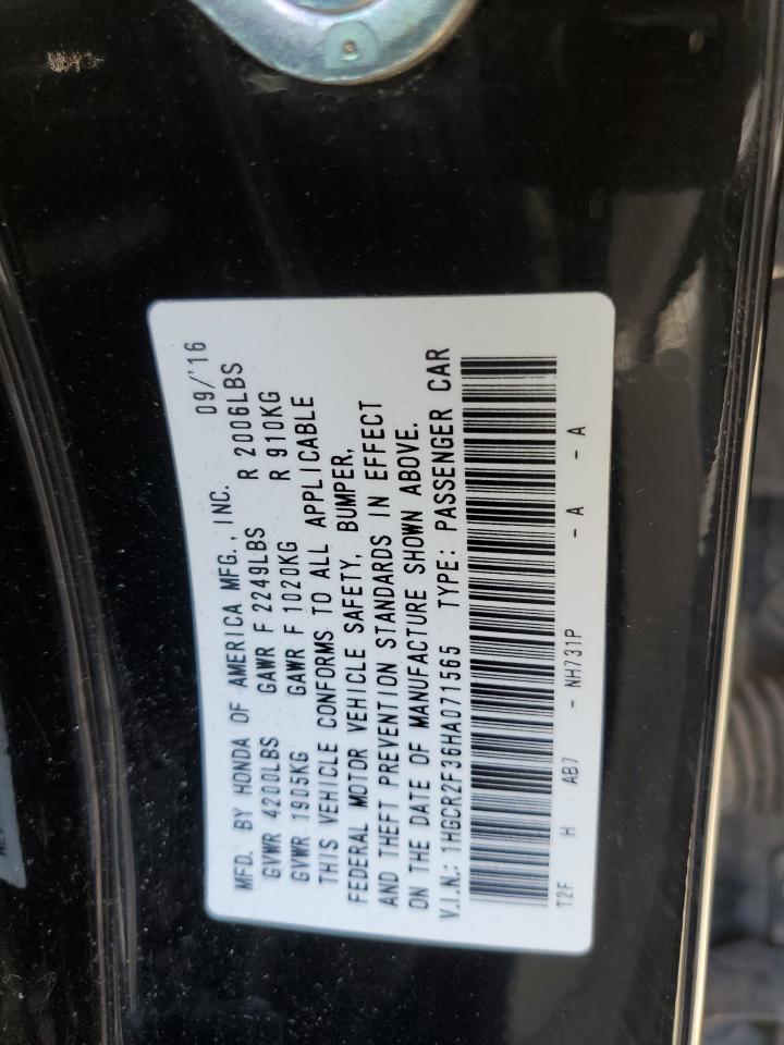 1HGCR2F36HA071565 2017 HONDA ACCORD - Image 12