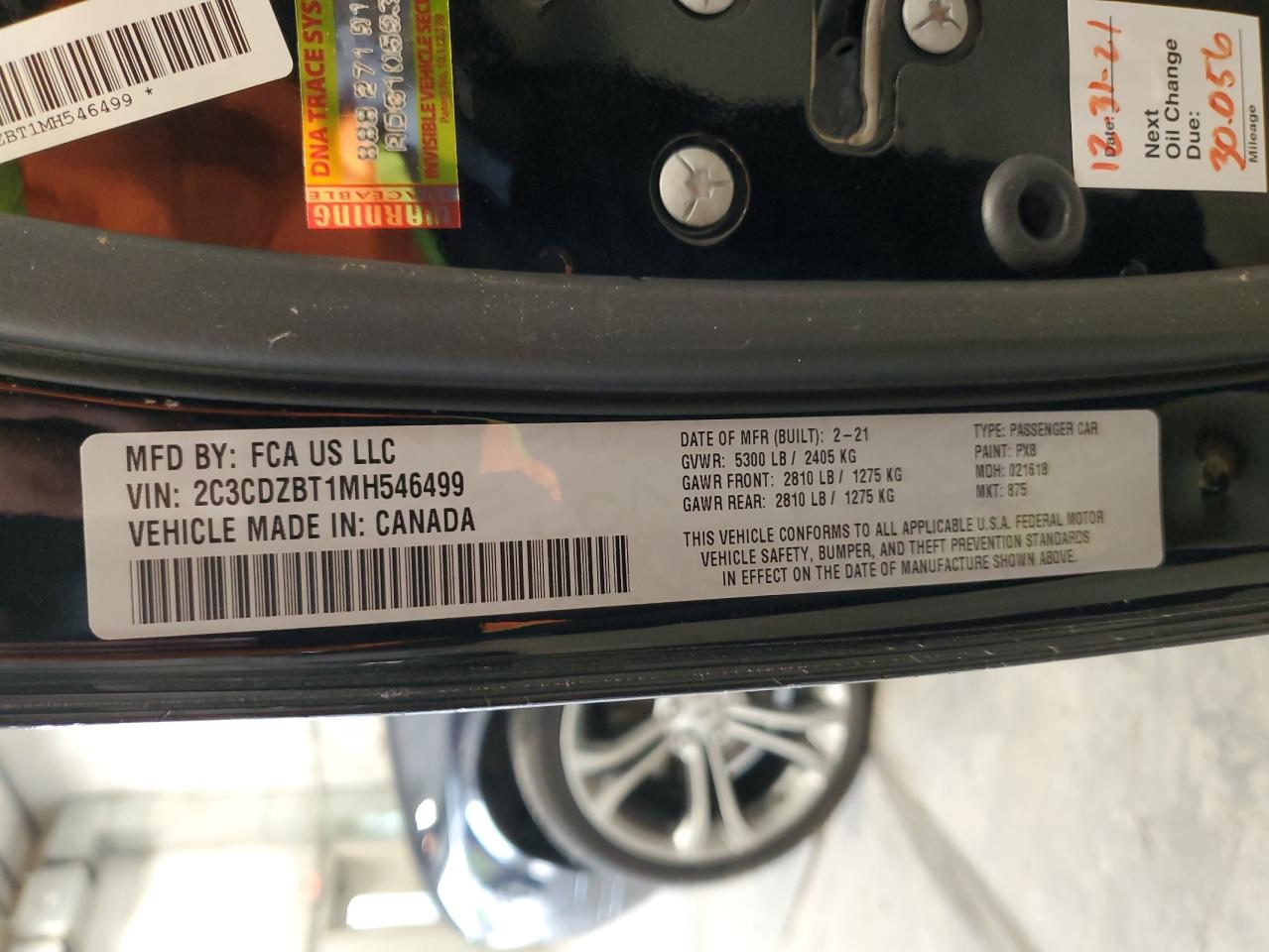 2021 Dodge Challenger R/T VIN: 2C3CDZBT1MH546499 Lot: 62408464