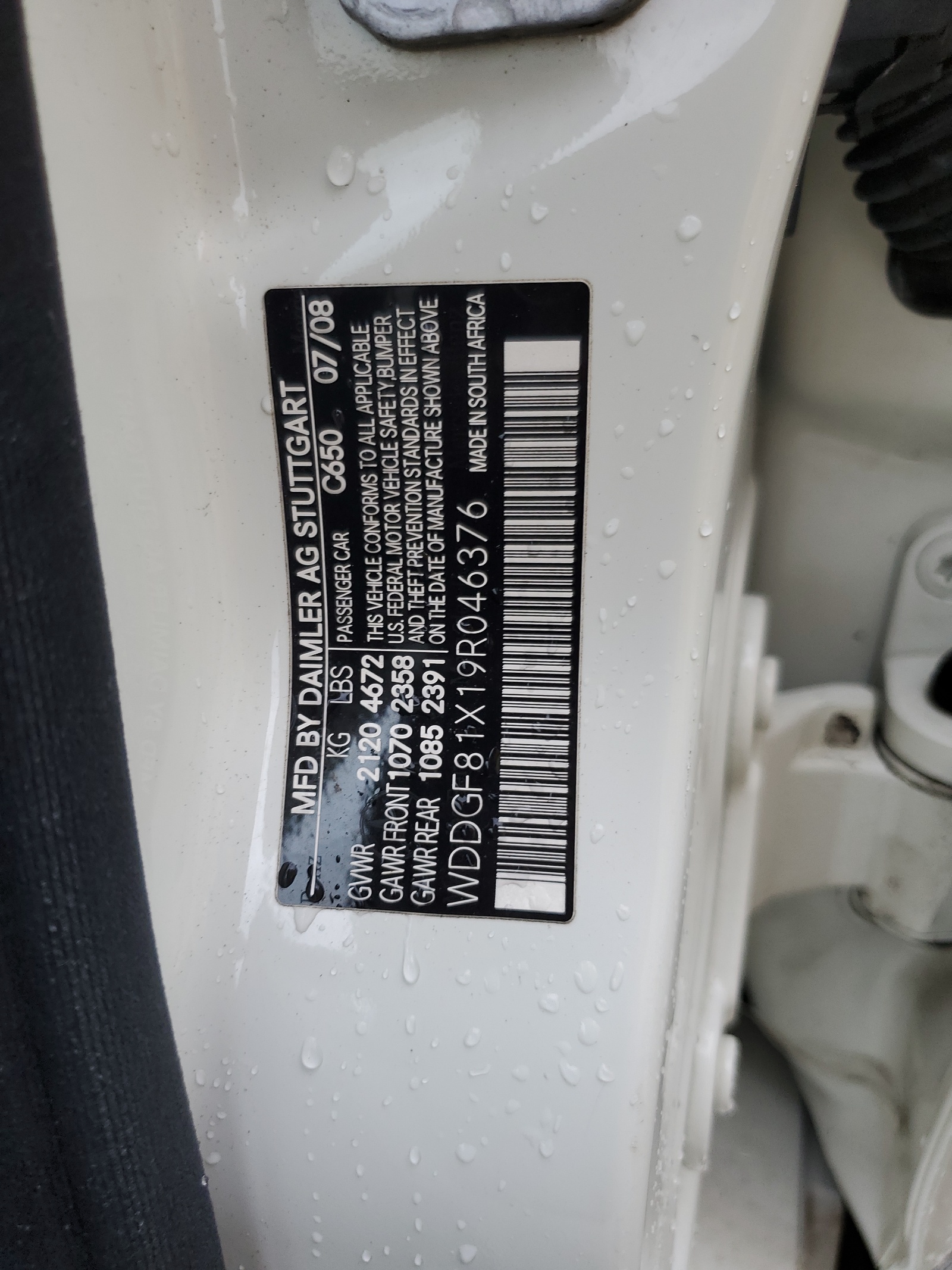 WDDGF81X19R046376 2009 Mercedes-Benz C 300 4Matic