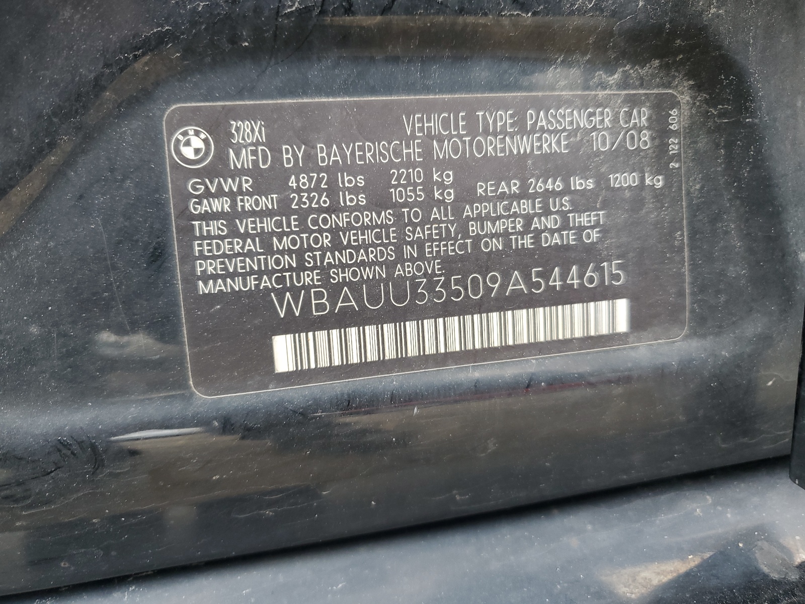 WBAUU33509A544615 2009 BMW 328 Xit