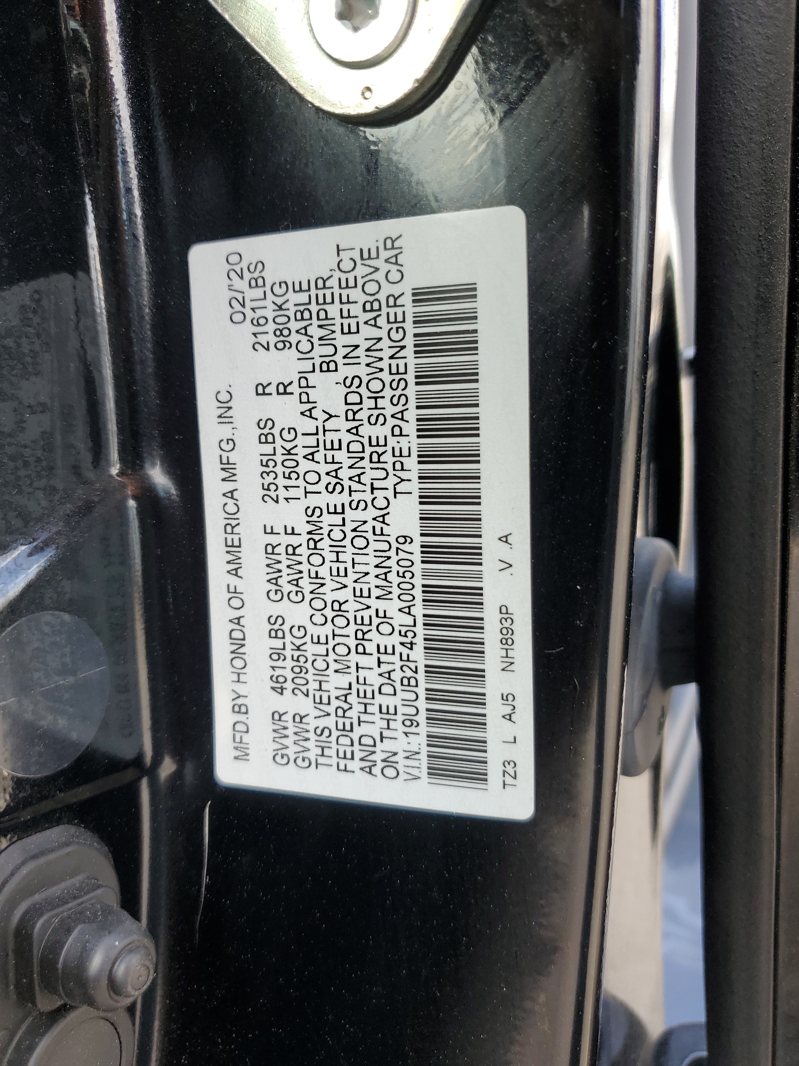 19UUB2F45LA005079 2020 Acura Tlx Technology