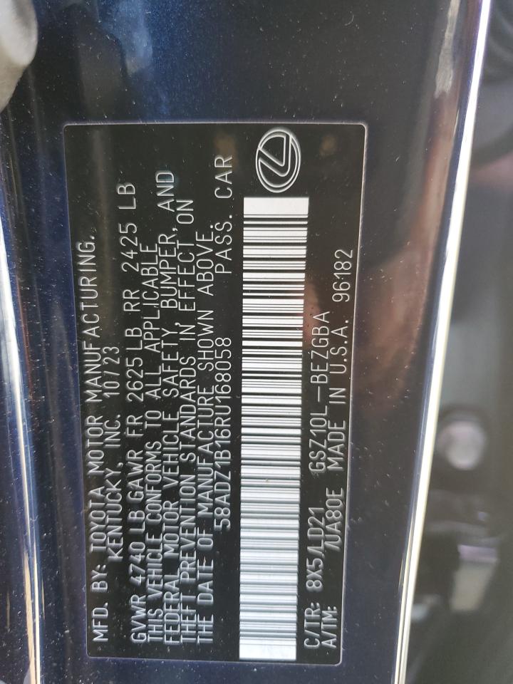 58ADZ1B16RU168058 2024 Lexus Es 350 Base