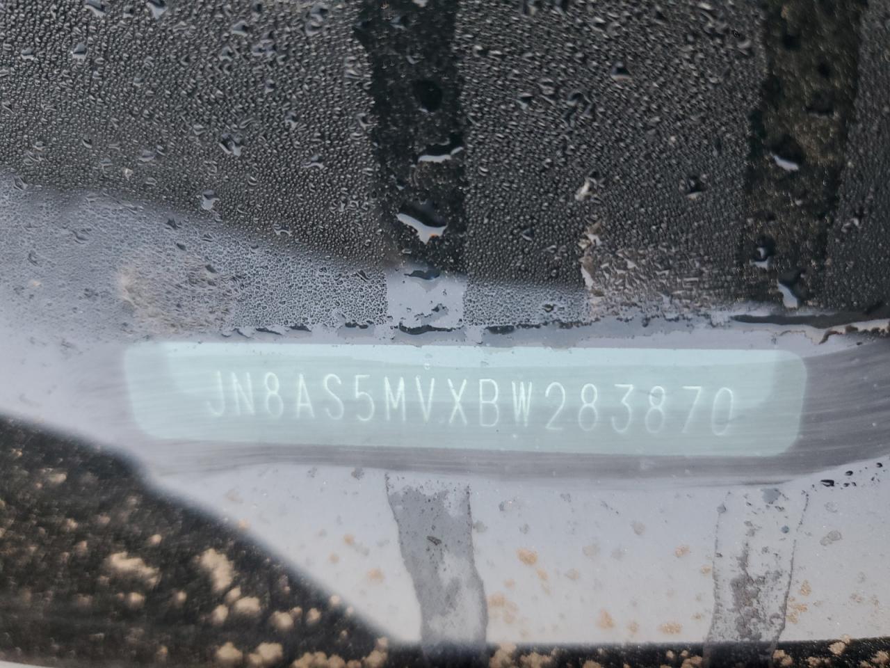 2011 Nissan Rogue S VIN: JN8AS5MVXBW283870 Lot: 65481964