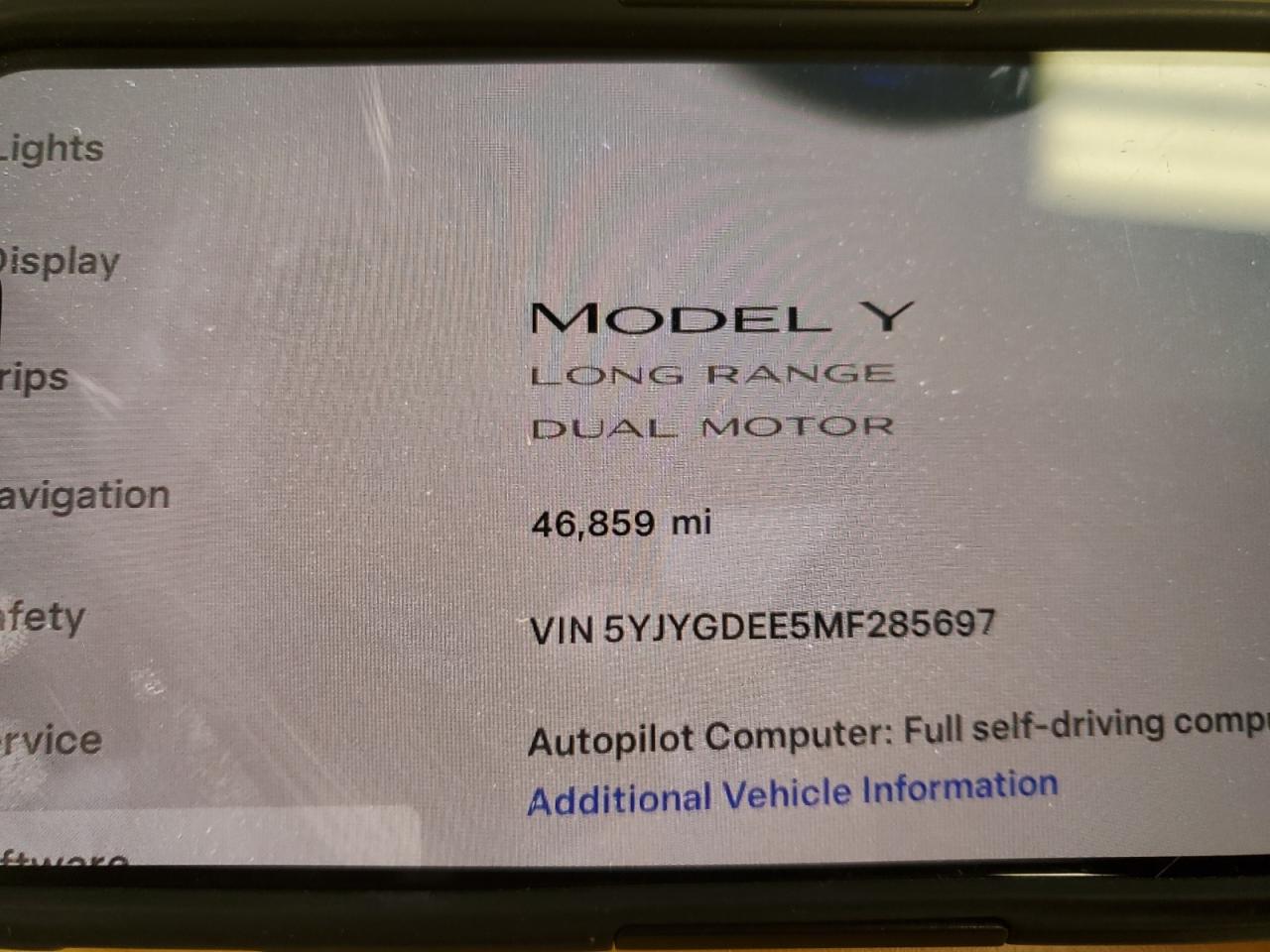 5YJYGDEE5MF285697 2021 Tesla Model Y