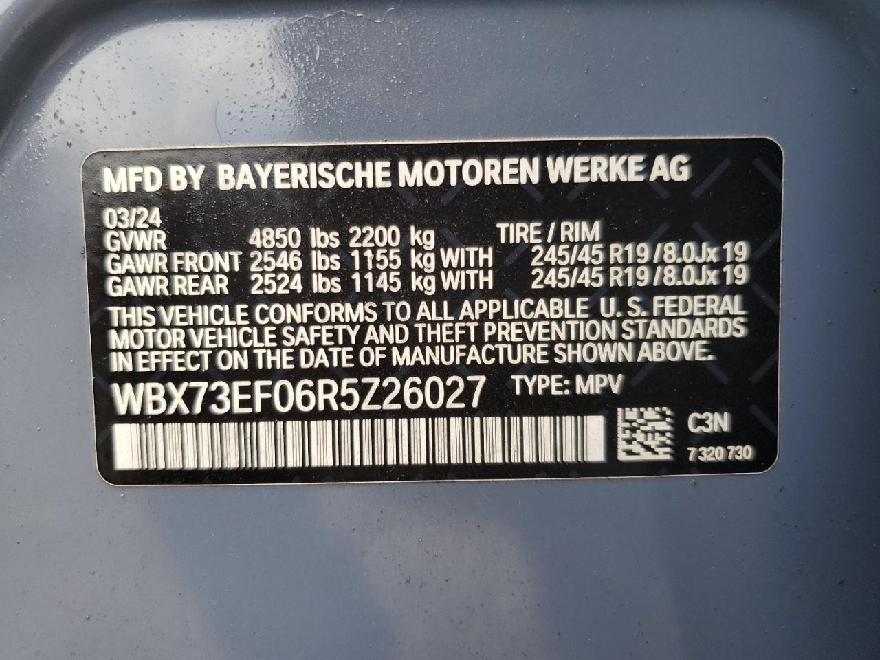 WBX73EF06R5Z26027 2024 BMW X1 xDrive28I