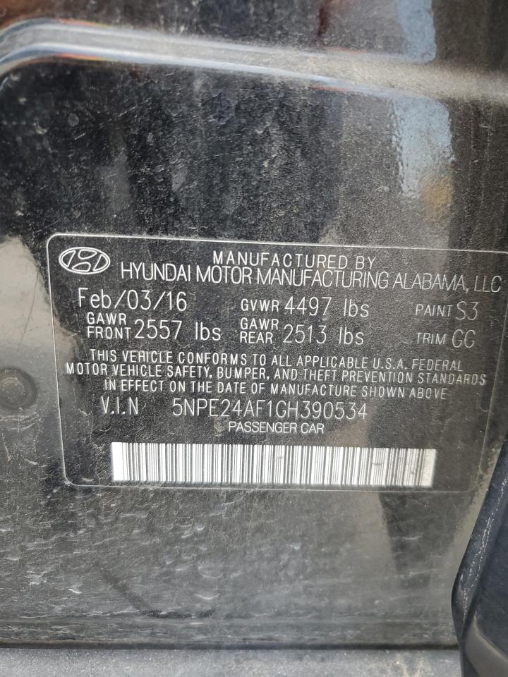 2016 Hyundai Sonata Se VIN: 5NPE24AF1GH390534 Lot: 67781144