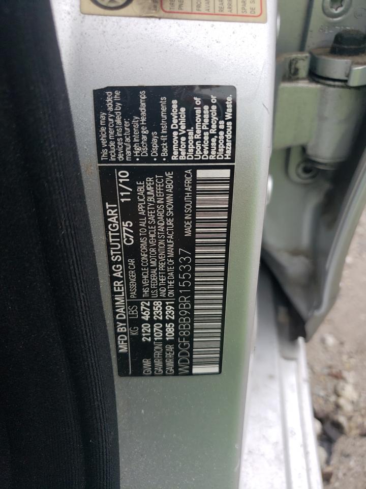 2011 Mercedes-Benz C 300 4Matic VIN: WDDGF8BB9BR155337 Lot: 65345134