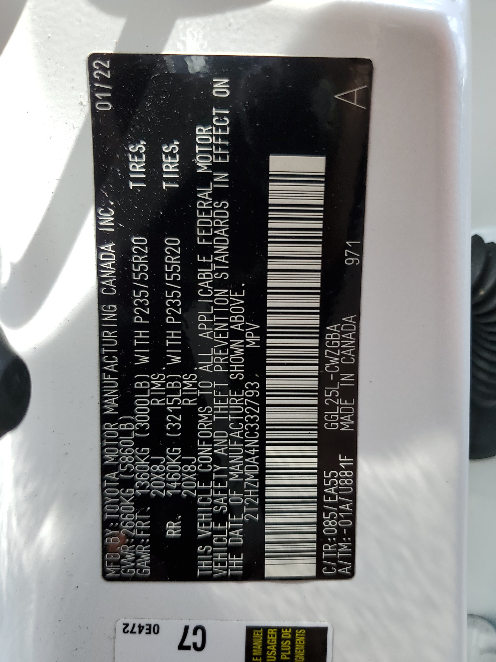 2T2HZMDA4NC332793 2022 Lexus Rx 350