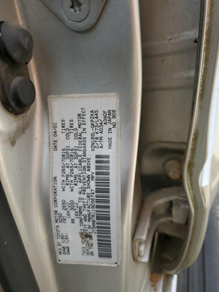 JT3HN87R119056747 2001 Toyota 4Runner Limited