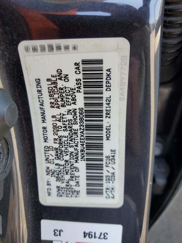 2010 Toyota Corolla Base VIN: 1NXBU4EEXAZ338066 Lot: 65867404