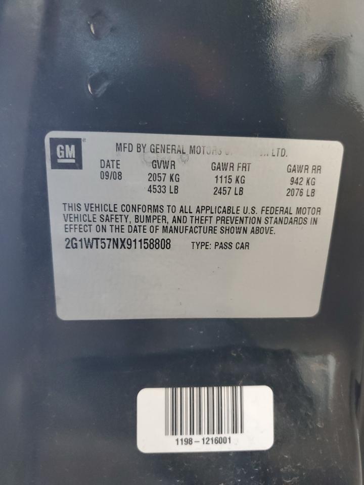 2009 Chevrolet Impala 1Lt VIN: 2G1WT57NX91158808 Lot: 66807074