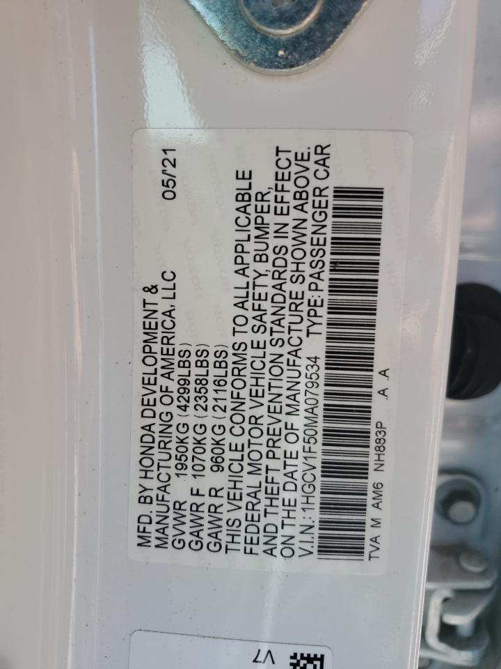 1HGCV1F50MA079534 2021 HONDA ACCORD - Image 13