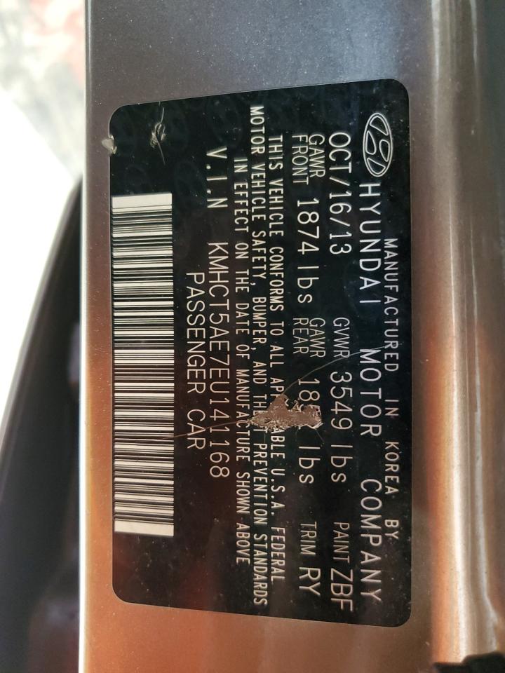 2014 Hyundai Accent Gls VIN: KMHCT5AE7EU141168 Lot: 67191514