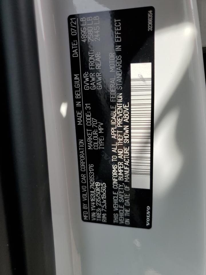 2022 Volvo Xc40 T5 Inscription VIN: YV4162UL7N2653176 Lot: 65355334