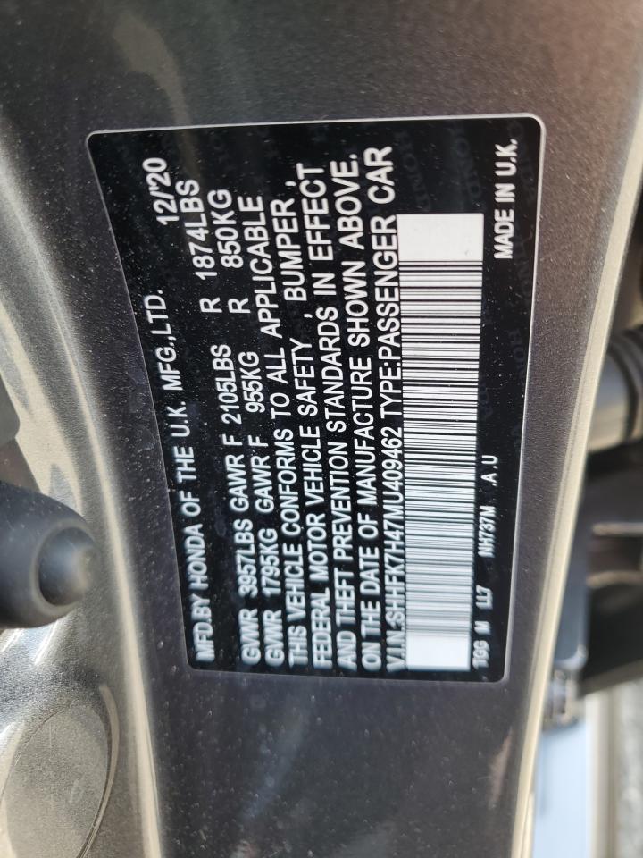 SHHFK7H47MU409462 2021 HONDA CIVIC - Image 12