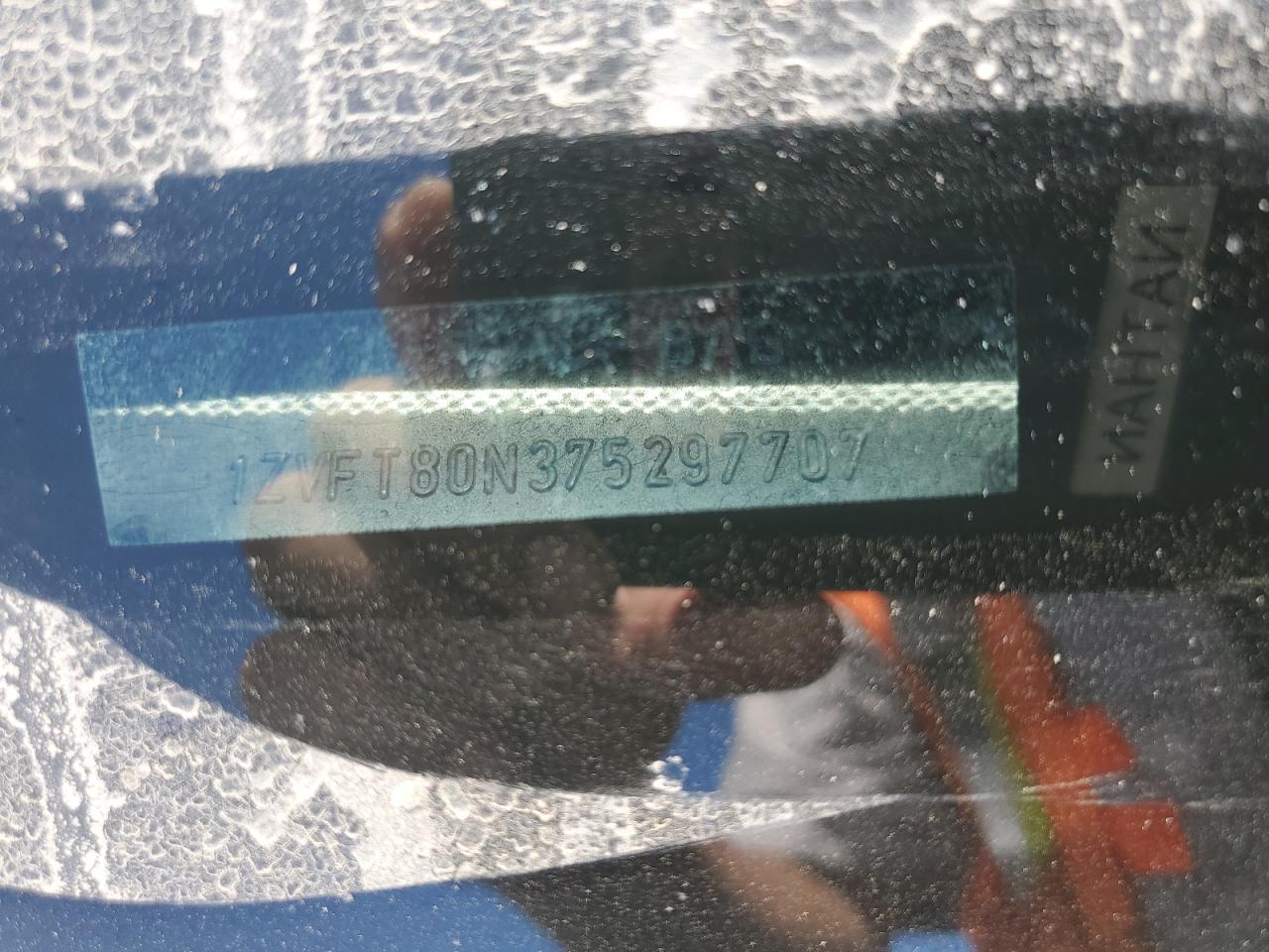 2007 Ford Mustang VIN: 1ZVFT80N375297707 Lot: 62147835