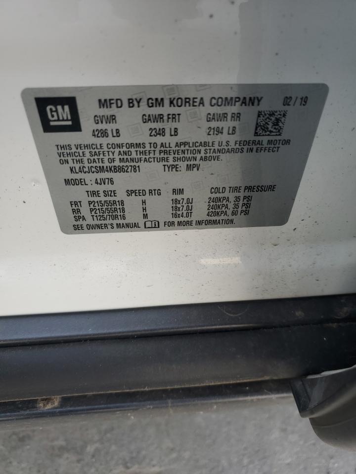 2019 Buick Encore Essence VIN: KL4CJCSM4KB862781 Lot: 66807474