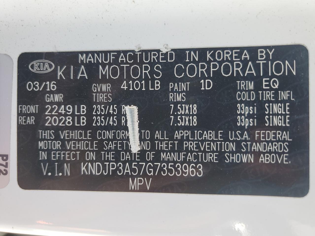 KNDJP3A57G7353963 2016 Kia Soul +