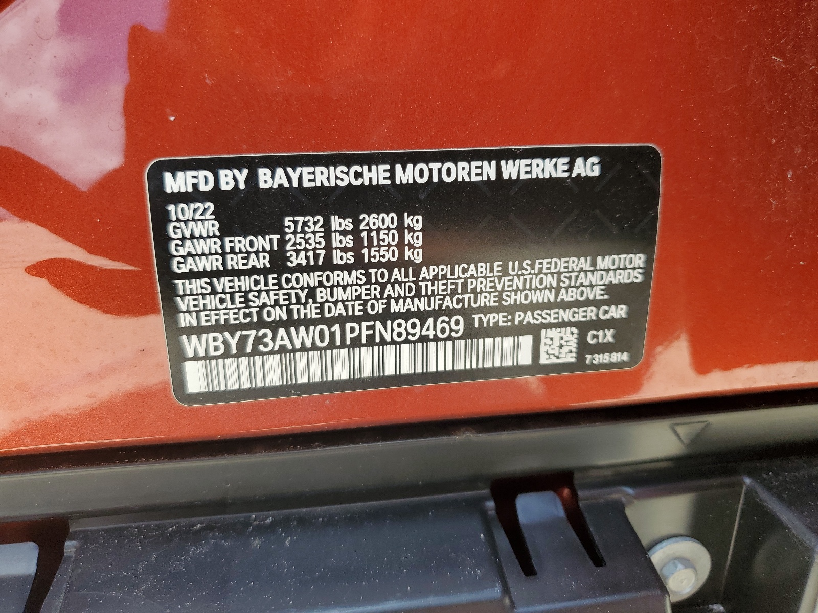 WBY73AW01PFN89469 2023 BMW I4 Edrive 40