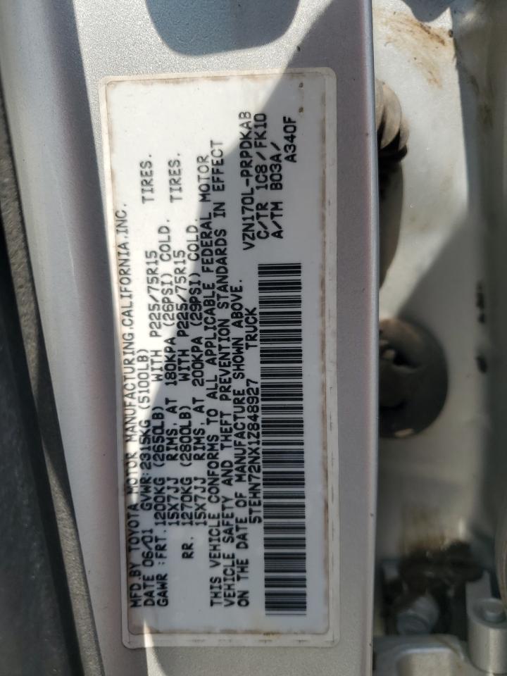 2001 Toyota Tacoma Double Cab VIN: 5TEHN72NX1Z848927 Lot: 66356624