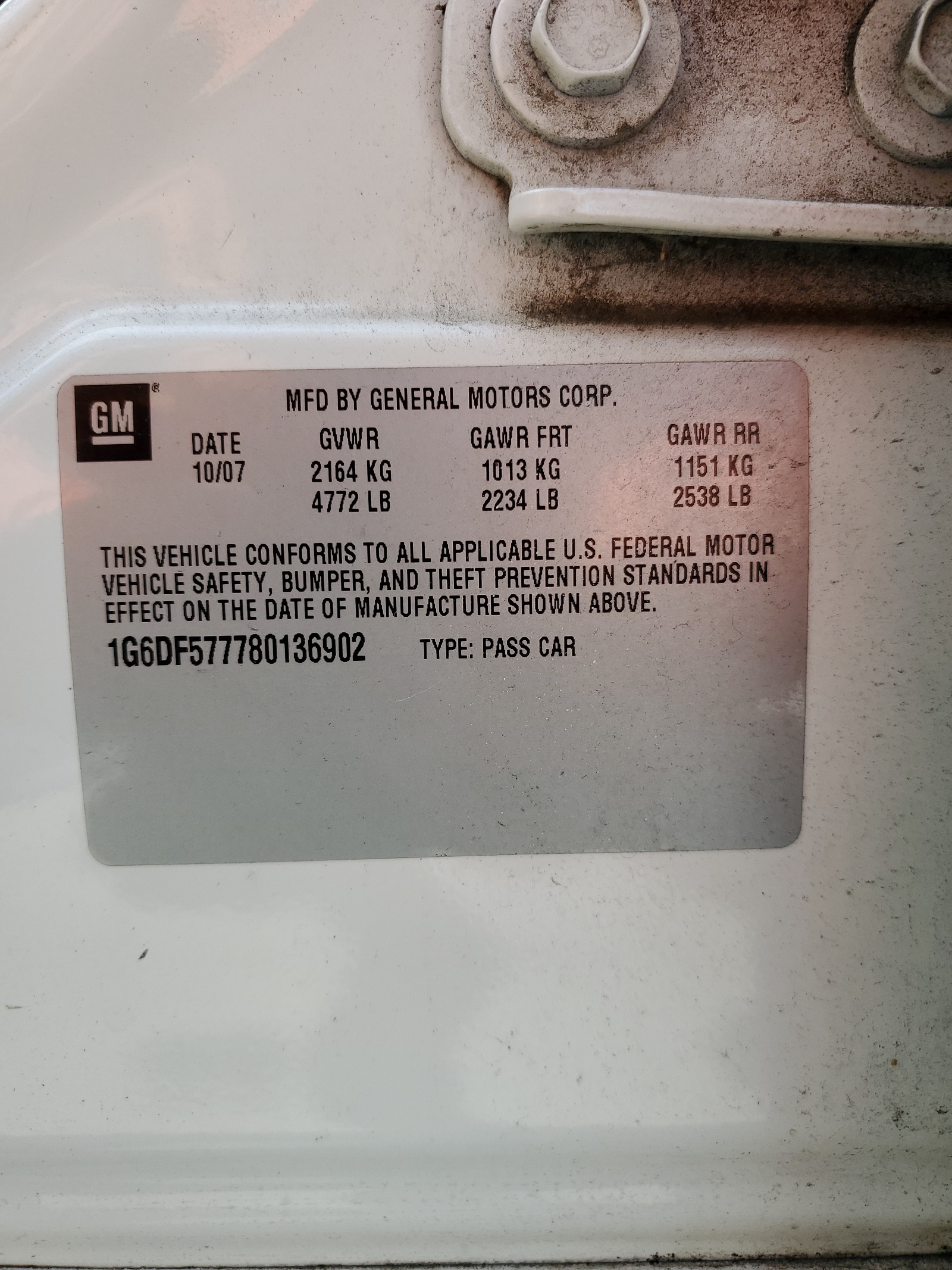 1G6DF577780136902 2008 Cadillac Cts