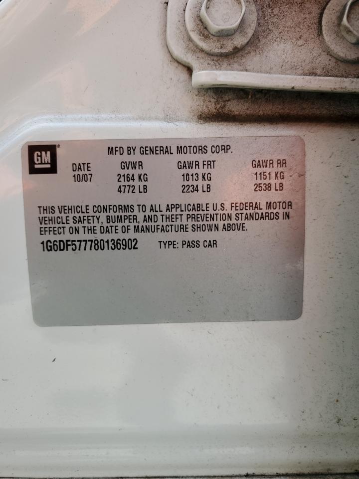 2008 Cadillac Cts VIN: 1G6DF577780136902 Lot: 67376124