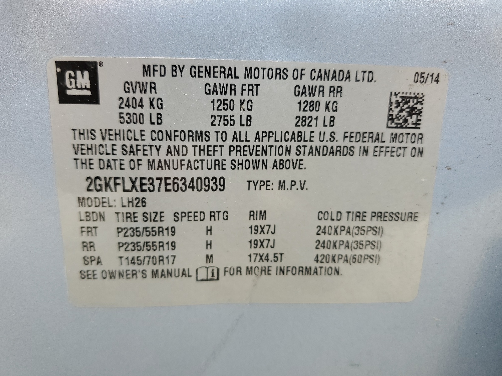 2GKFLXE37E6340939 2014 GMC Terrain Slt