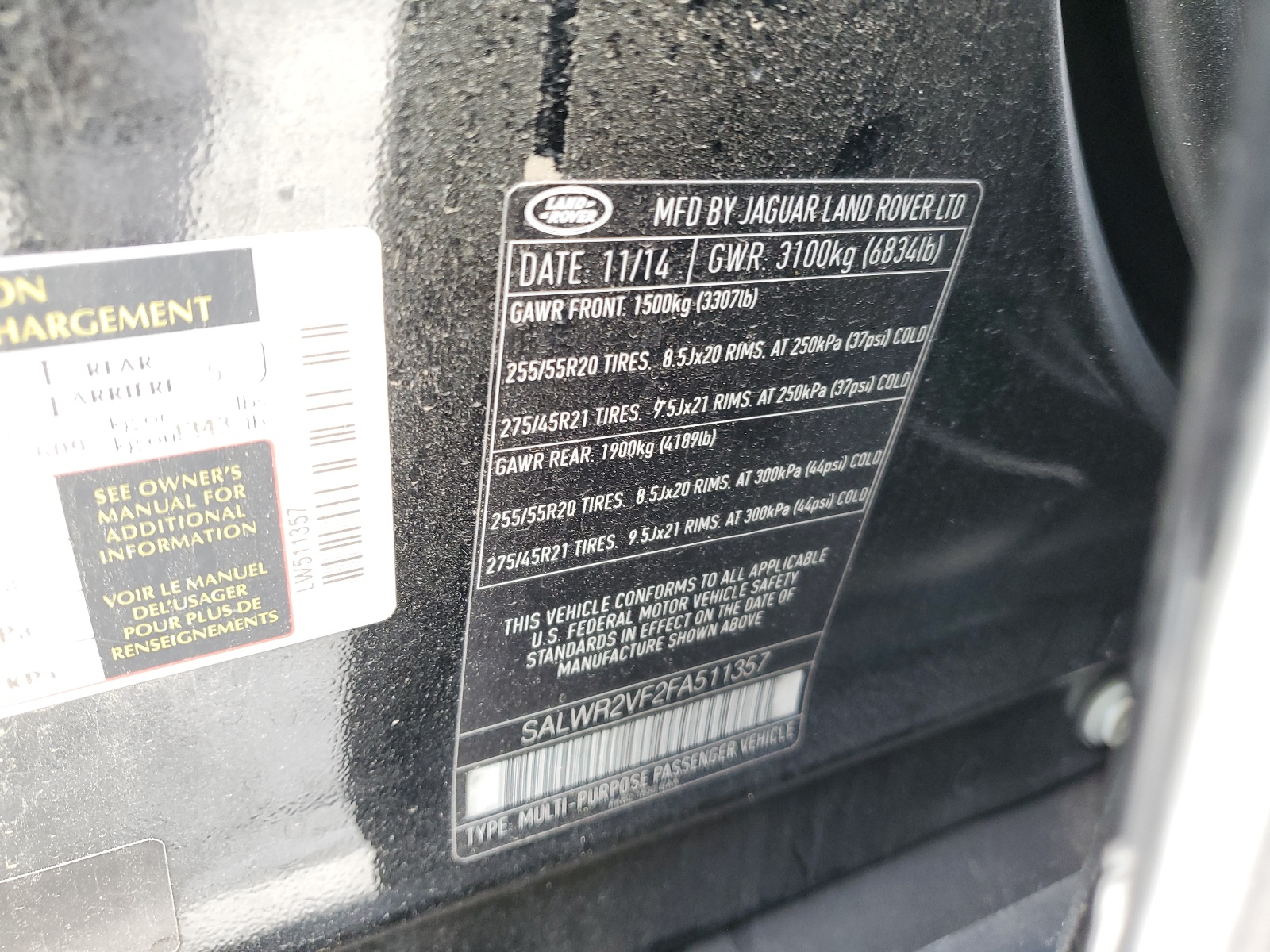 SALWR2VF2FA511357 2015 Land Rover Range Rover Sport Hse