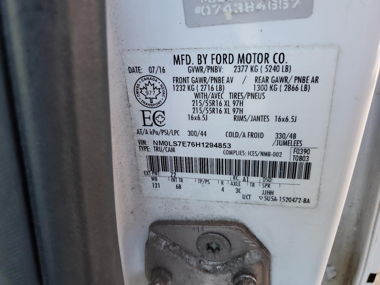 NM0LS7E76H1294853 2017 Ford Transit Connect Xl