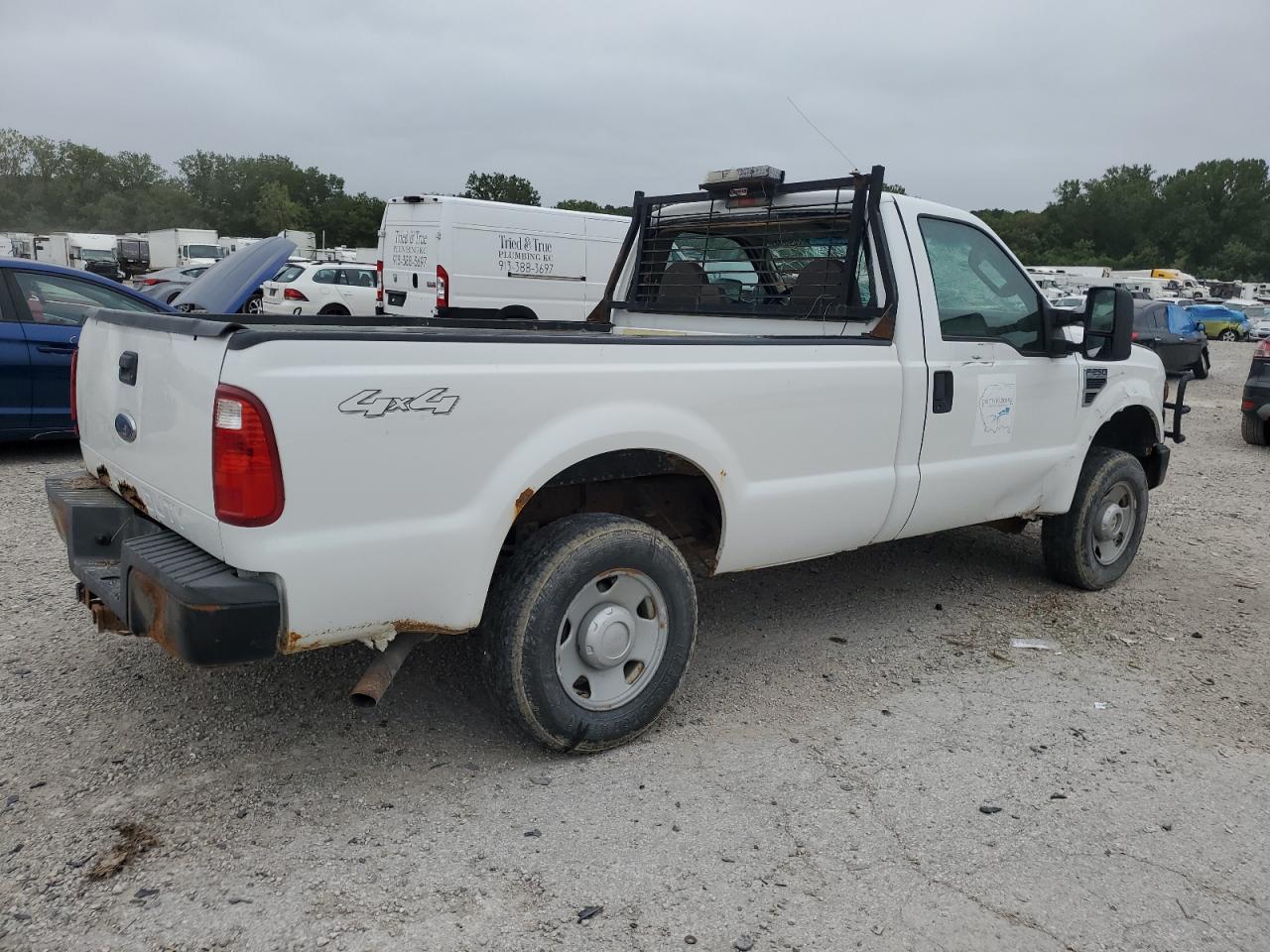 2008 Ford F250 Super Duty white pickup gas 1FTNF21578EA08864 photo #4