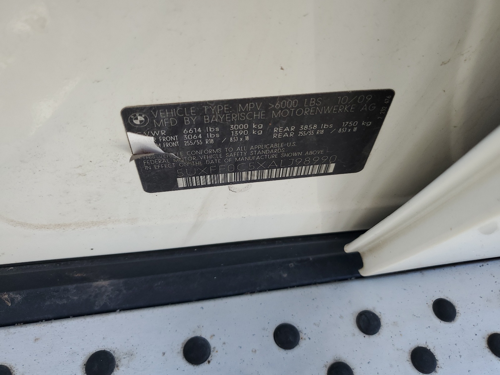 5UXFF0C5XALJ98990 2010 BMW X5 xDrive35D