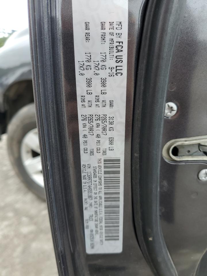 2017 Ram 1500 Slt VIN: 1C6RR7GT4HS551867 Lot: 67104454