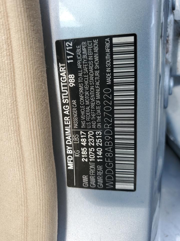 2013 Mercedes-Benz C 300 4Matic VIN: WDDGF8AB9DR270220 Lot: 66218204