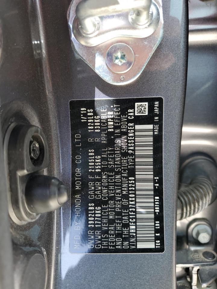 2019 Honda Civic Ex VIN: JHMFC1F37KX013250 Lot: 65586914
