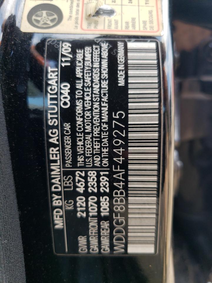 2010 Mercedes-Benz C 300 4Matic VIN: WDDGF8BB4AF449275 Lot: 65841724