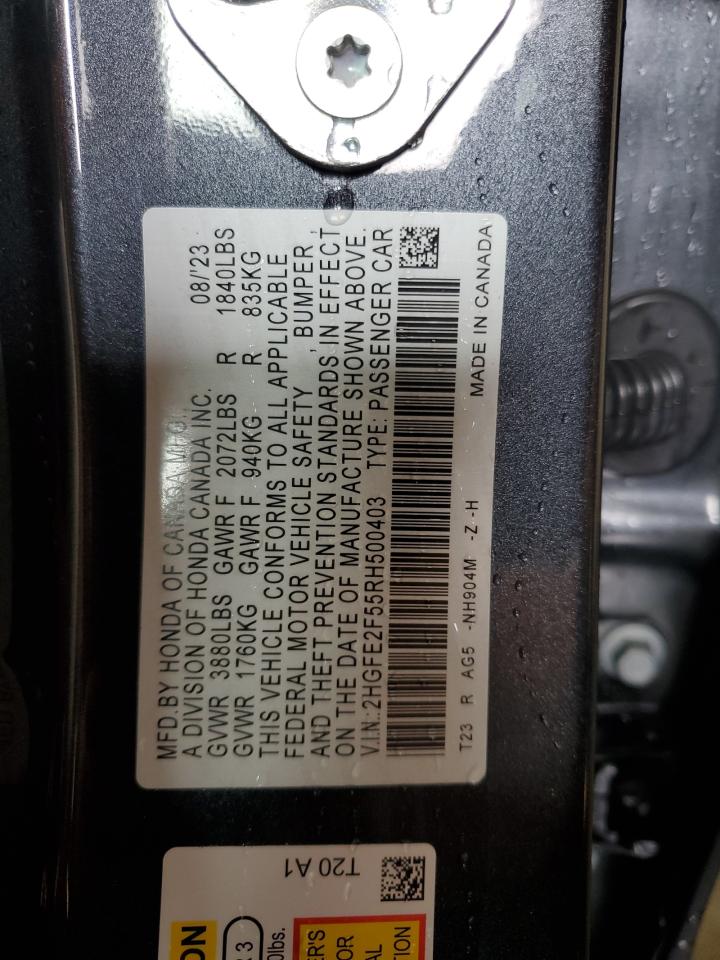 2HGFE2F55RH500403 2024 Honda Civic Sport