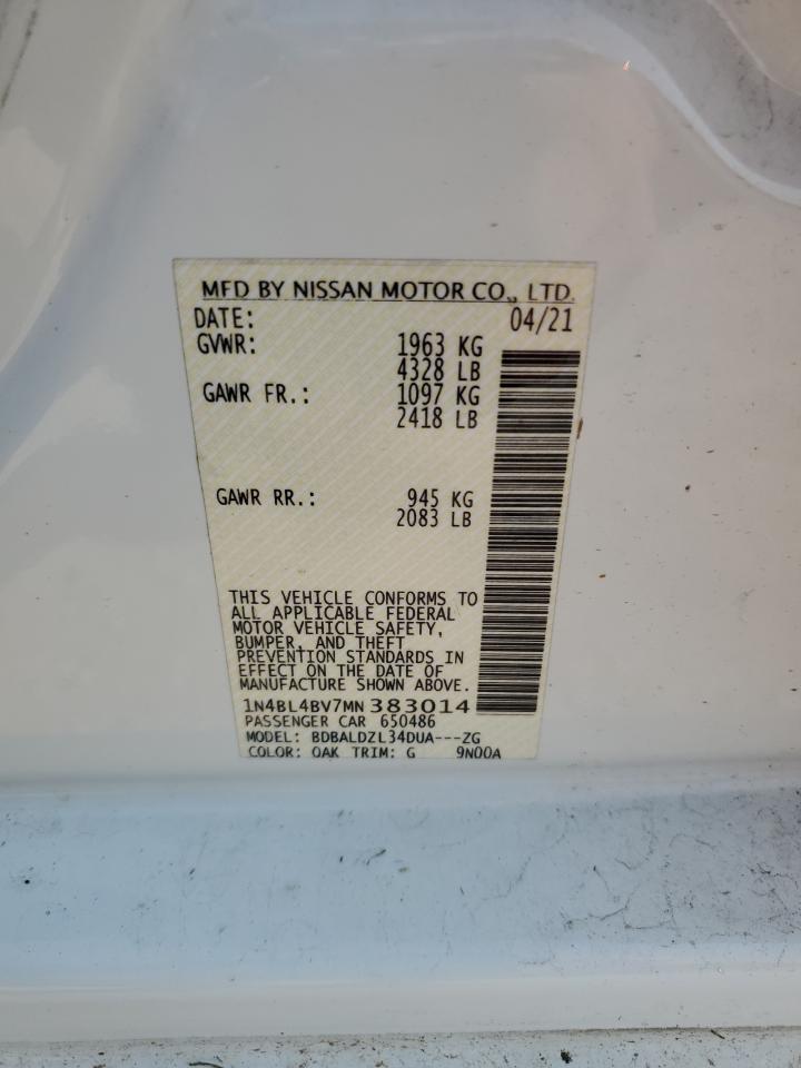 1N4BL4BV7MN383014 2021 Nissan Altima S