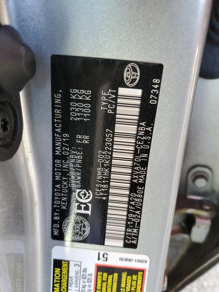 4T1B11HK1KU223057 2019 TOYOTA CAMRY - Image 13