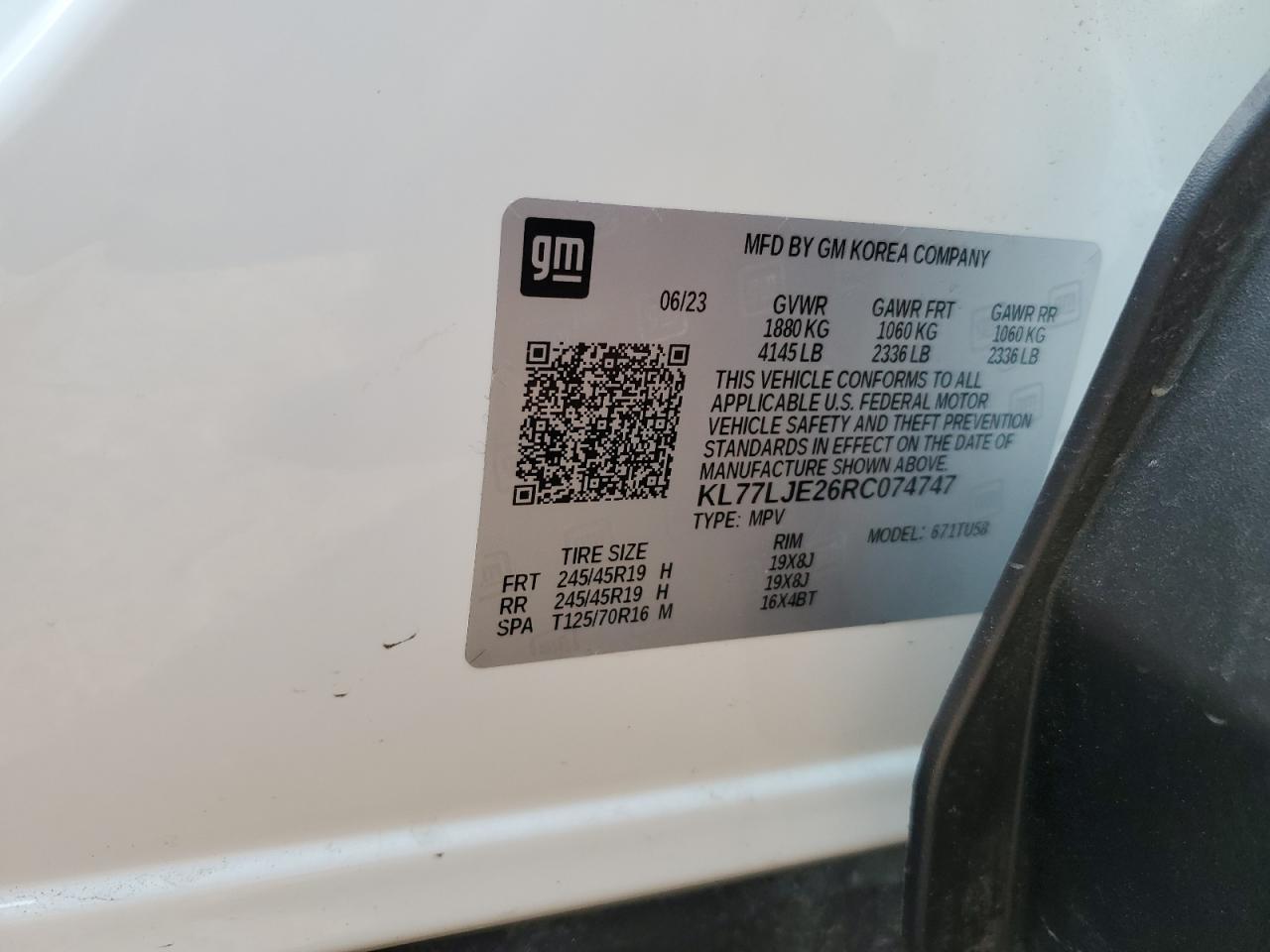 KL77LJE26RC074747 2024 Chevrolet Trax 2Rs