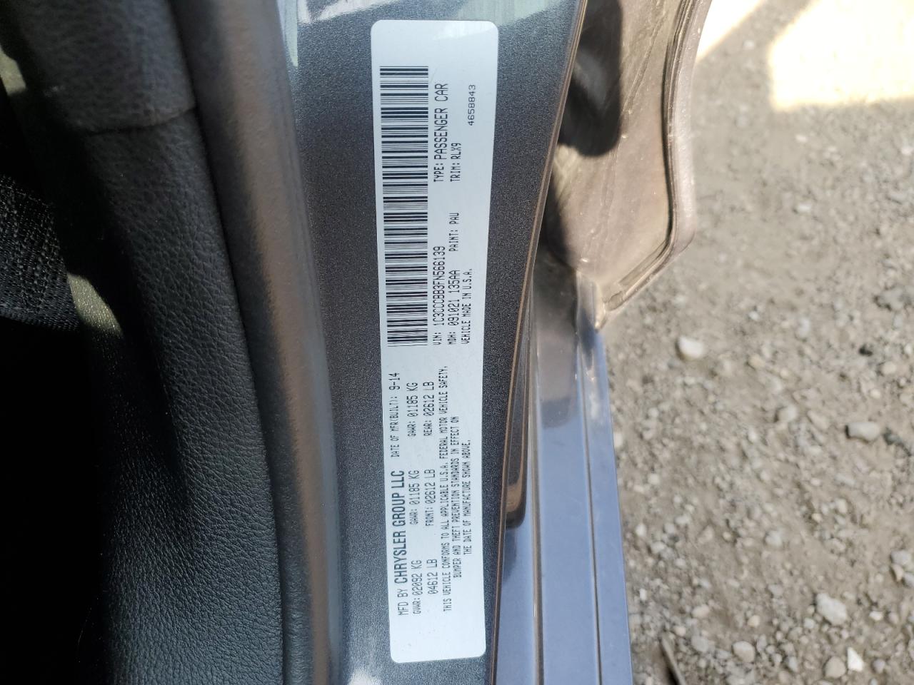 2015 Chrysler 200 S VIN: 1C3CCCBB3FN566139 Lot: 67900774