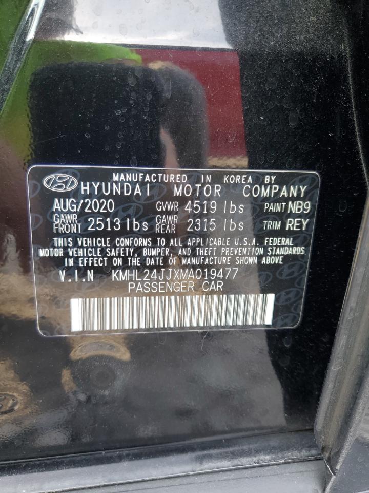 2021 Hyundai Sonata Hybrid VIN: KMHL24JJXMA019477 Lot: 68733154