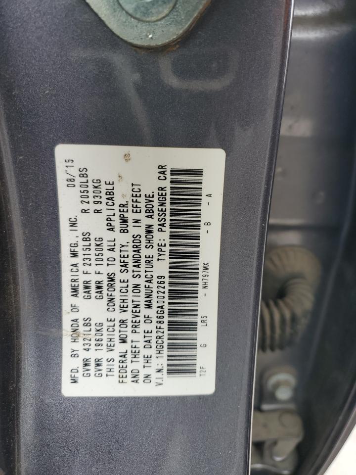 1HGCR2F86GA002269 2016 HONDA ACCORD - Image 13