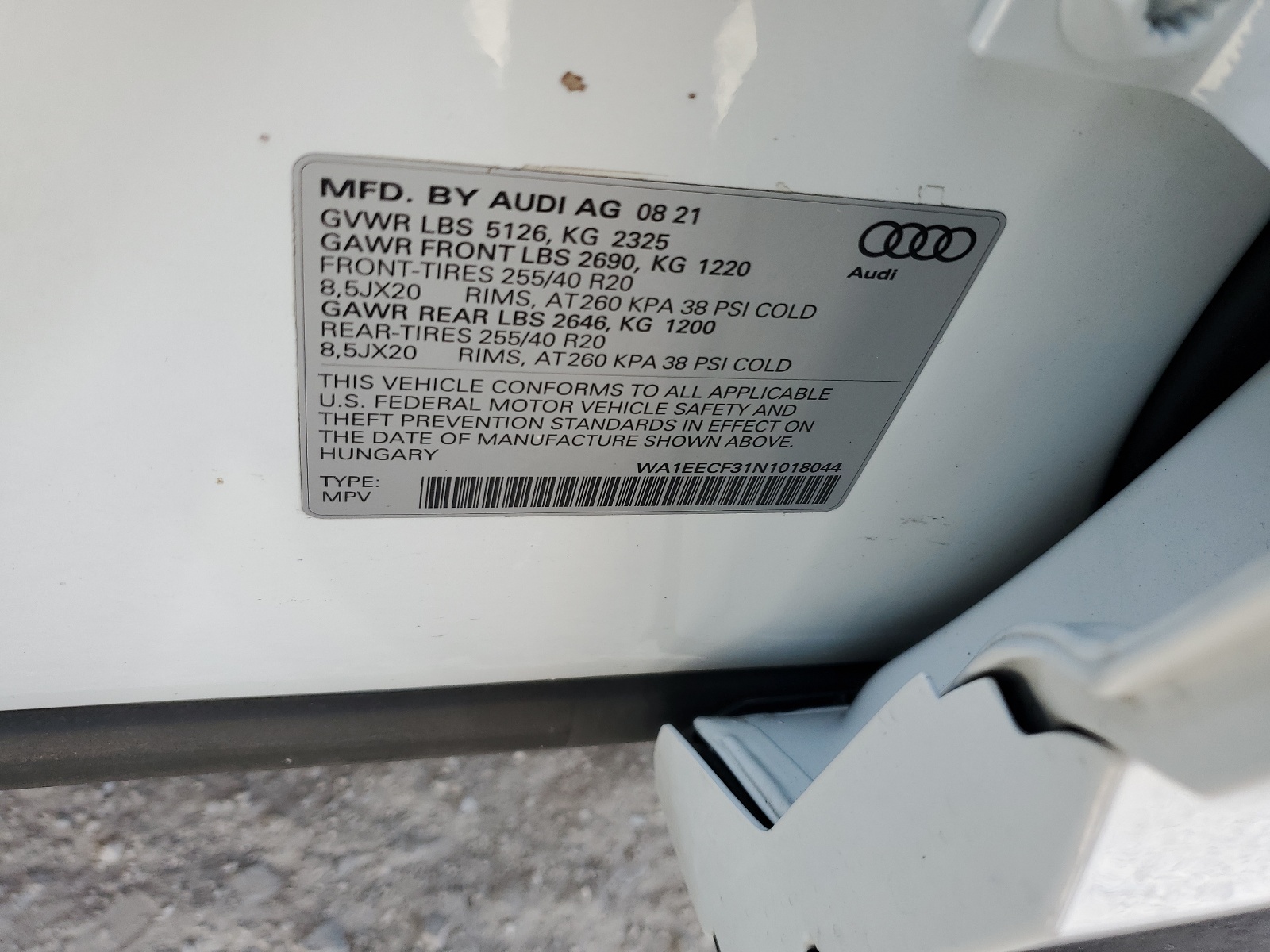 WA1EECF31N1018044 2022 Audi Q3 Premium Plus S Line 45