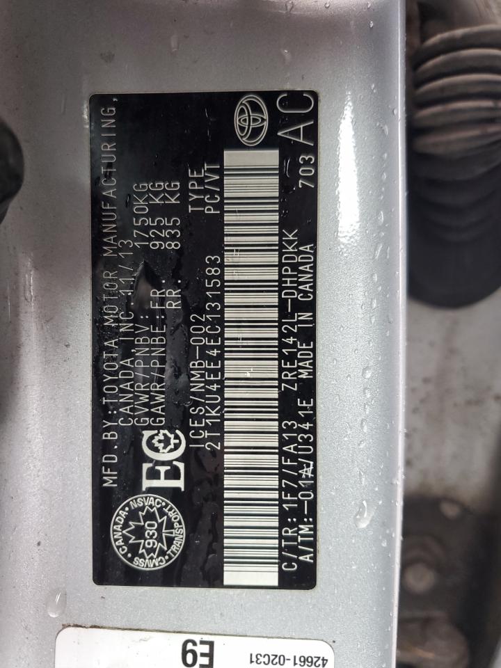 2T1KU4EE4EC131583 2014 Toyota Matrix Base