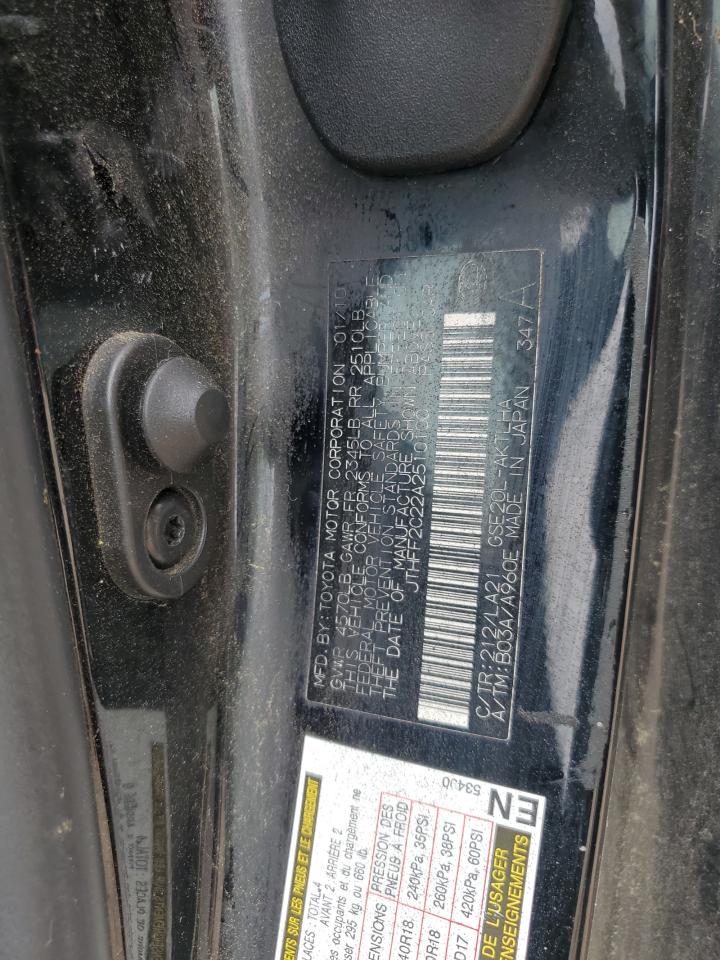 2010 Lexus Is 250 VIN: JTHFF2C22A2510100 Lot: 66590594