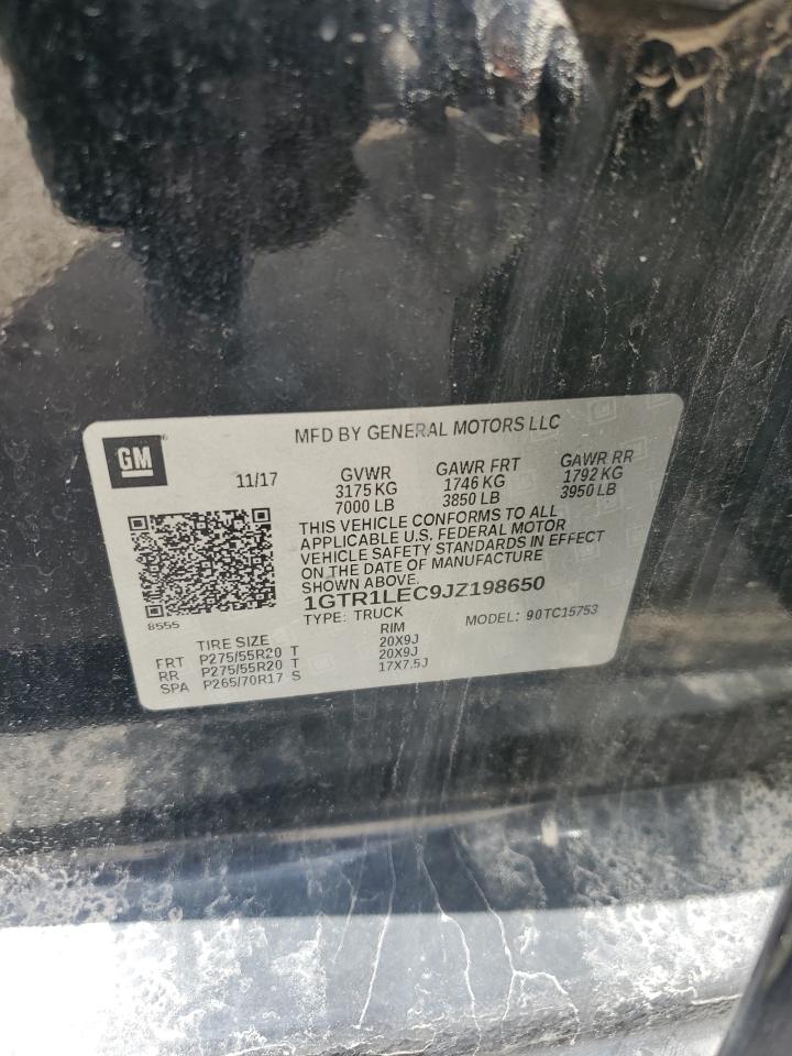 2018 GMC Sierra C1500 VIN: 1GTR1LEC9JZ198650 Lot: 66169194