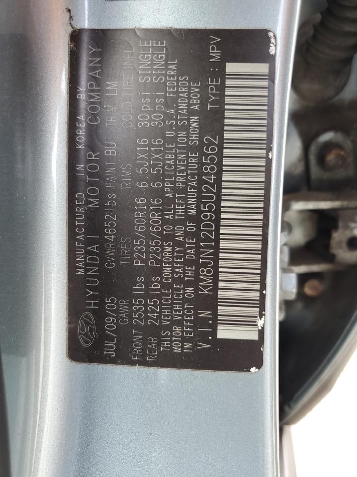 2005 Hyundai Tucson Gls VIN: KM8JN12D95U248562 Lot: 66554204